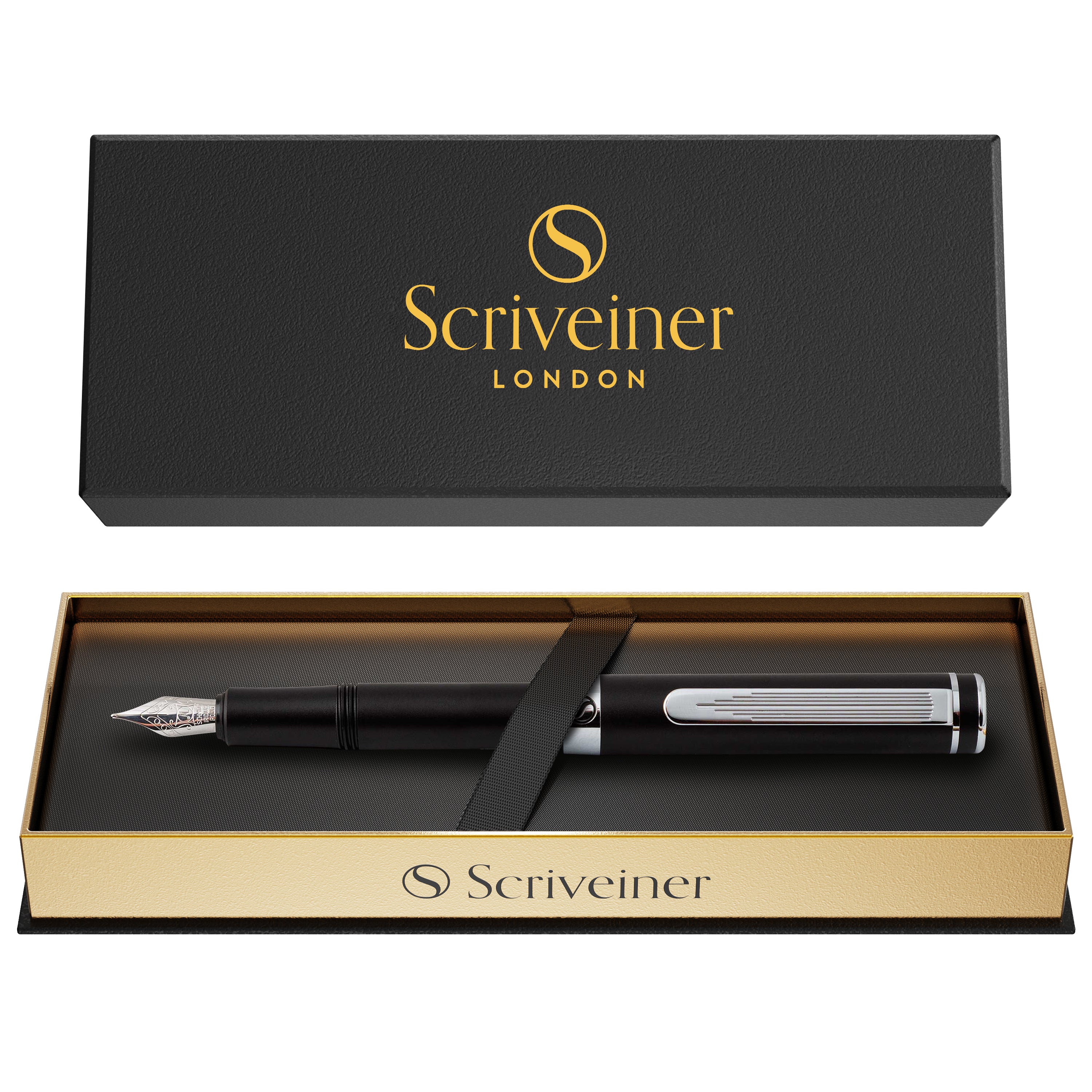 Scriveiner Pocket Pen Matt Schwarz Füllfederhalter - Feine Feder