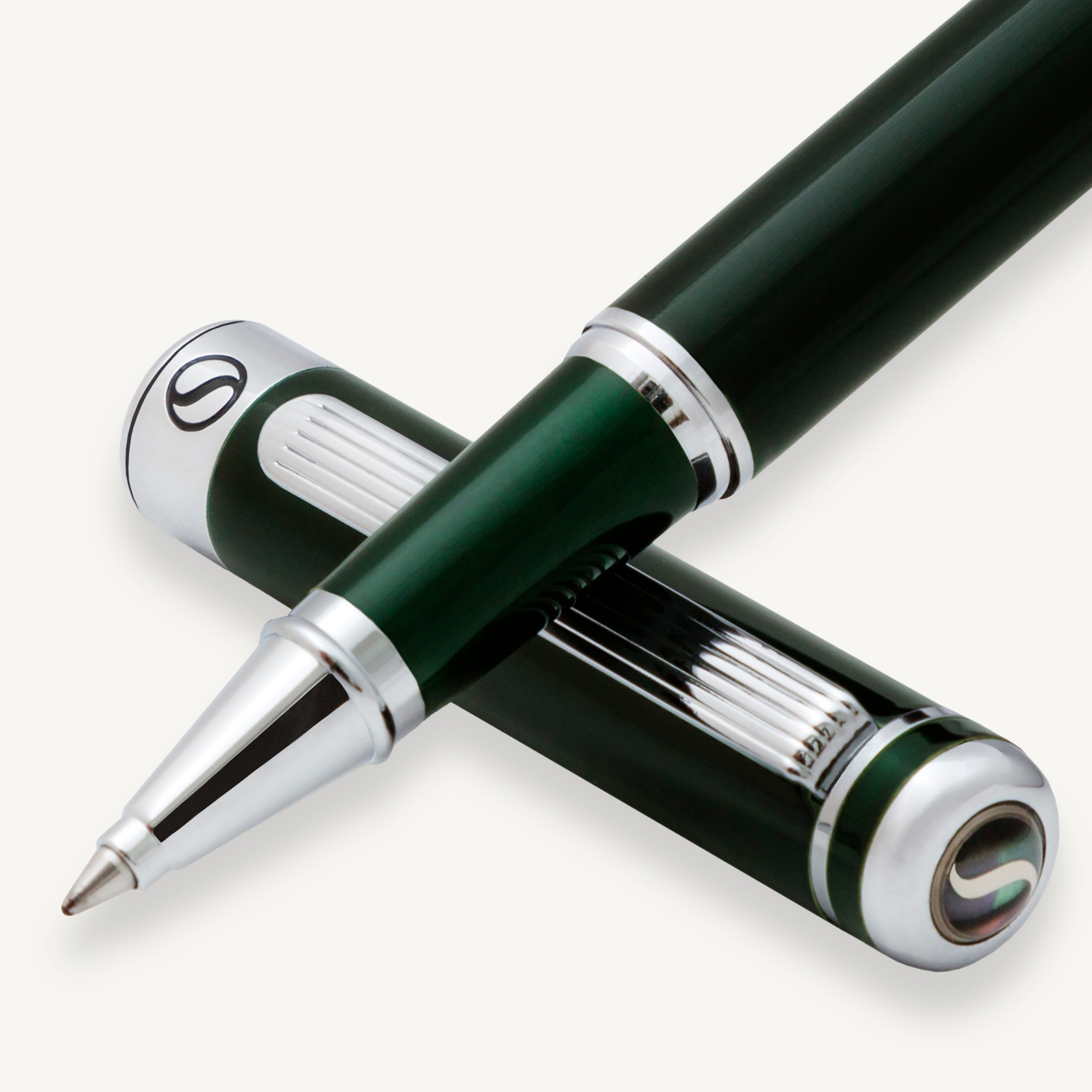 Stylo roller classique Scriveiner vert British Racing