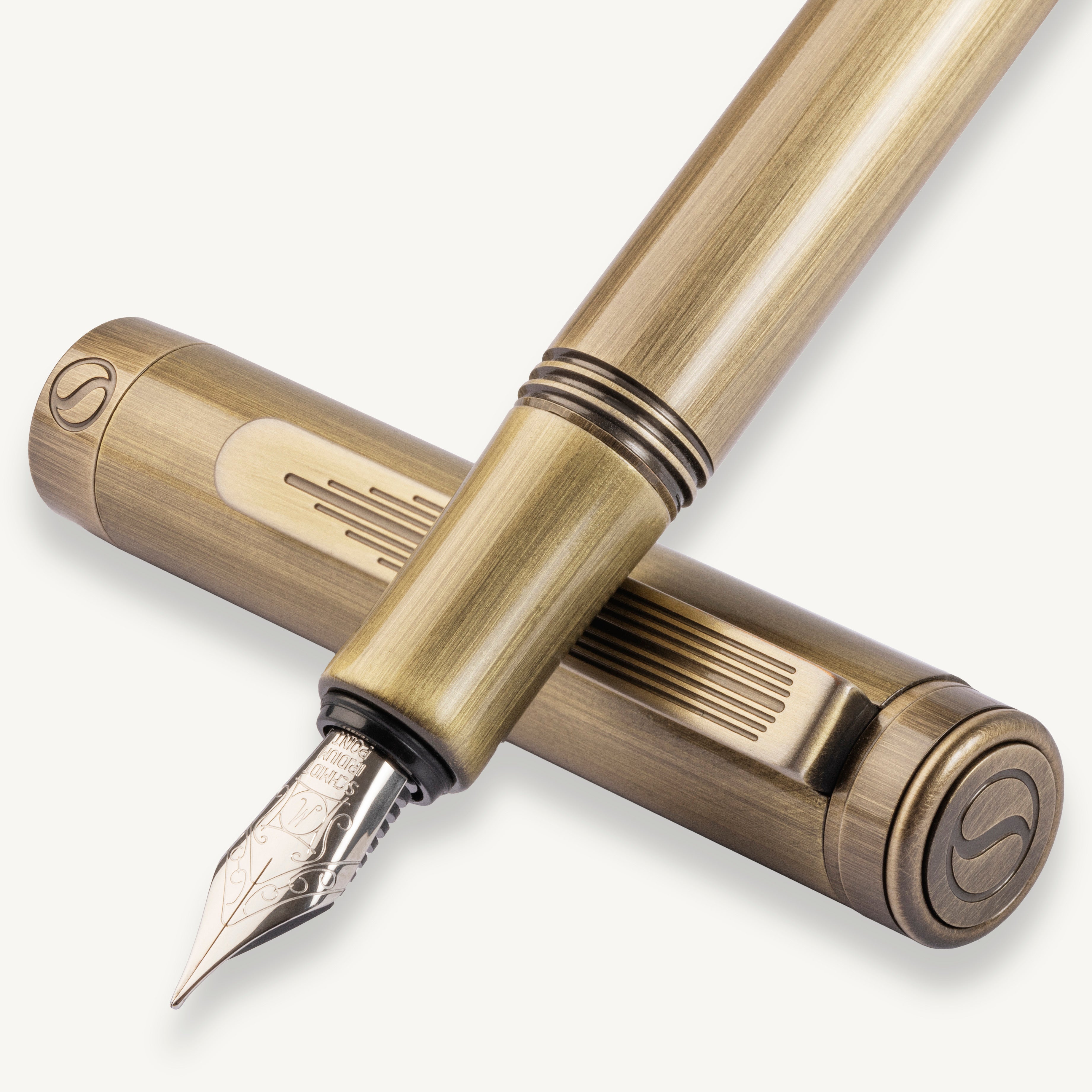 Scriveiner Pocket Pen Bronzen Vulpen - Medium Vulstuk