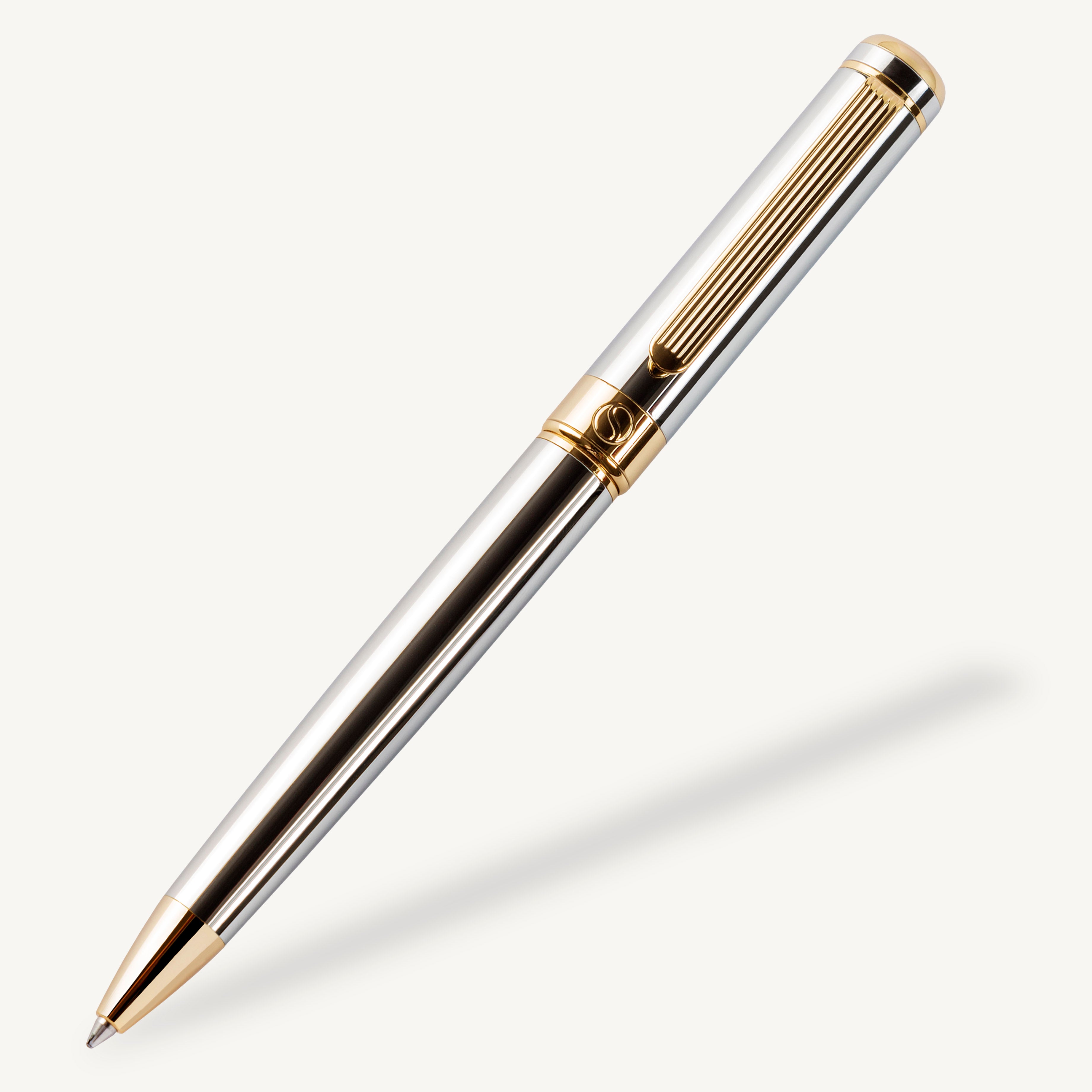 Scriveiner Classic Silver Chrome Ballpoint Pen - Custom