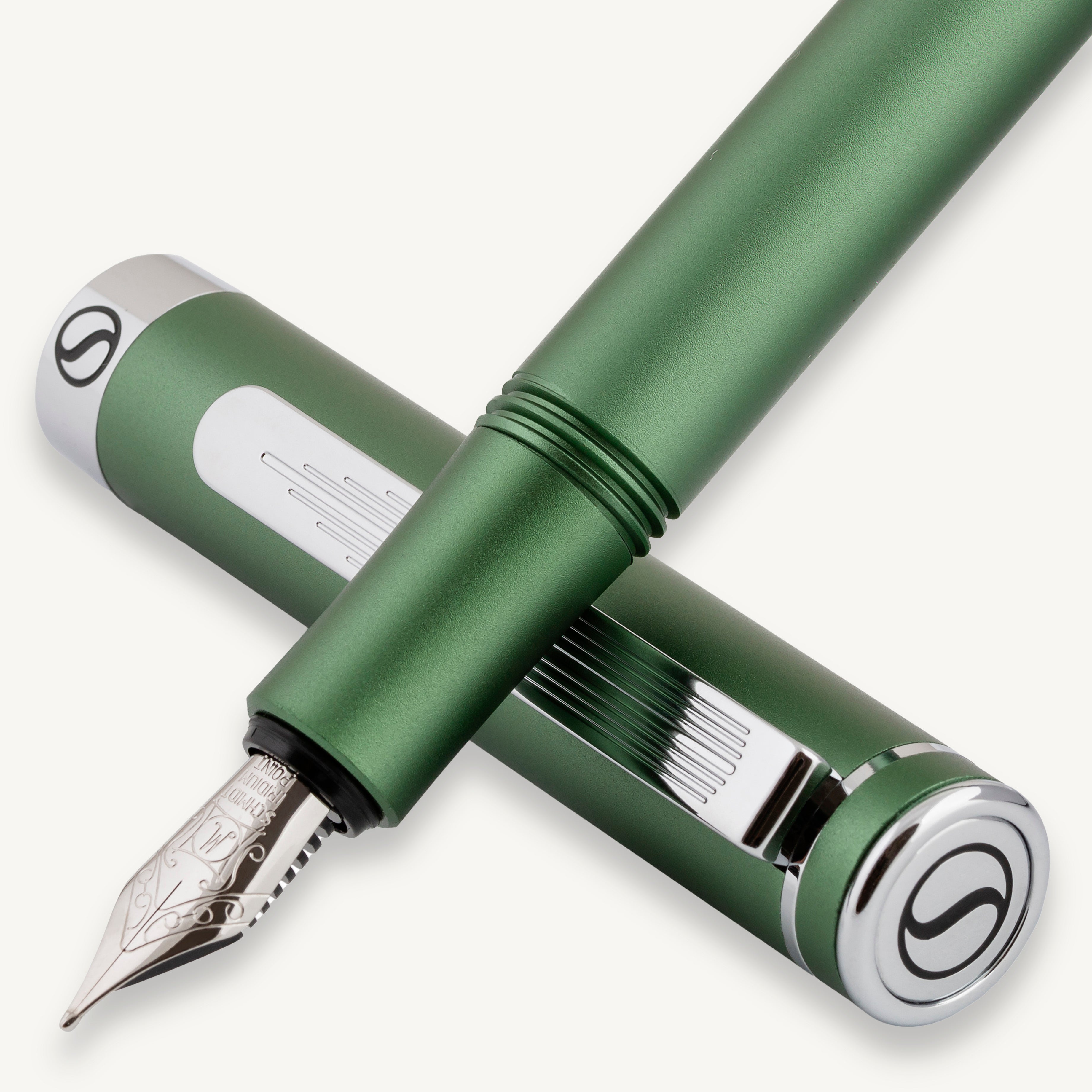 Pluma estilográfica Scriveiner Pocket Pen Verde mate - Punta media