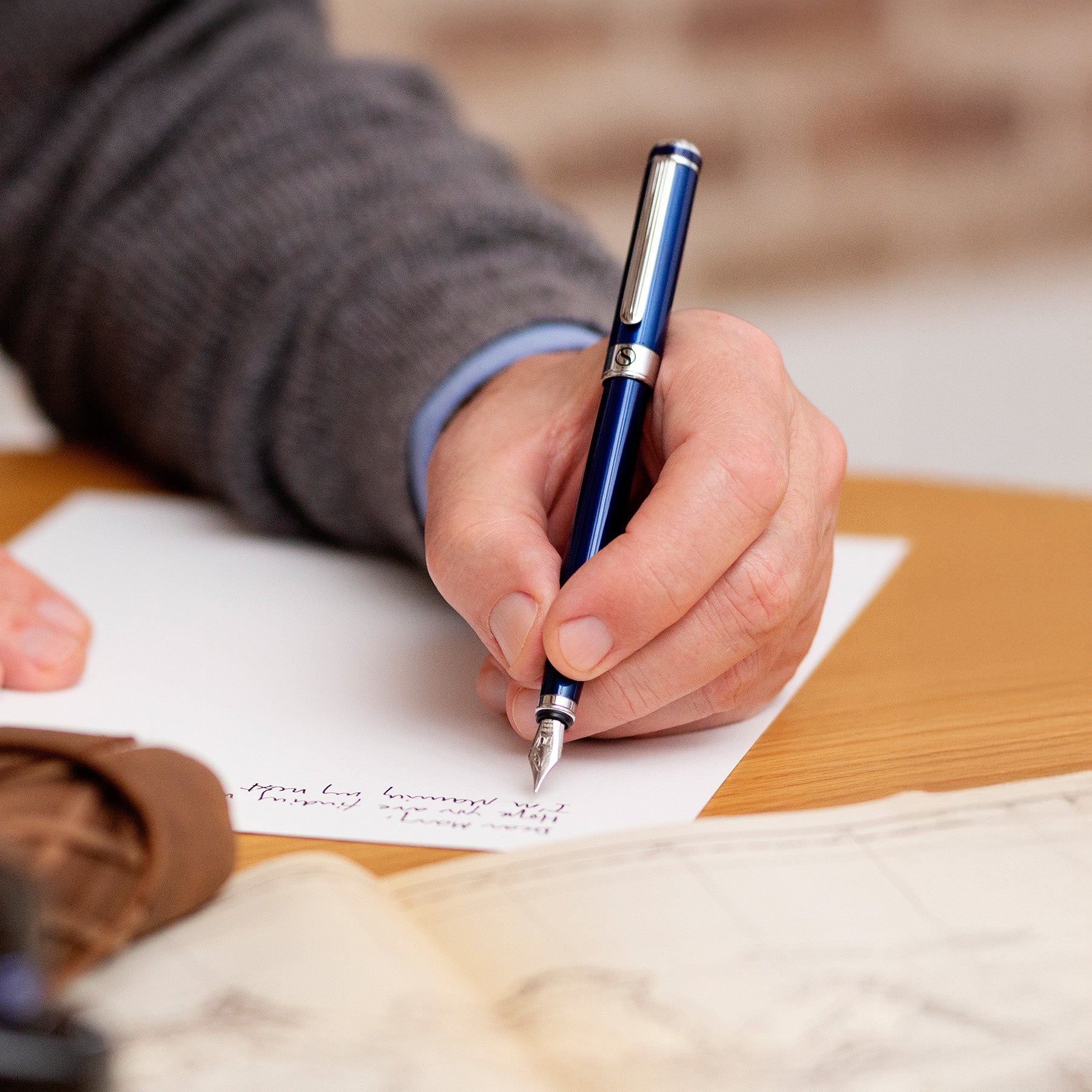 Scriveiner Klassieke Middernachtblauwe Vulpen - Fijne Punt