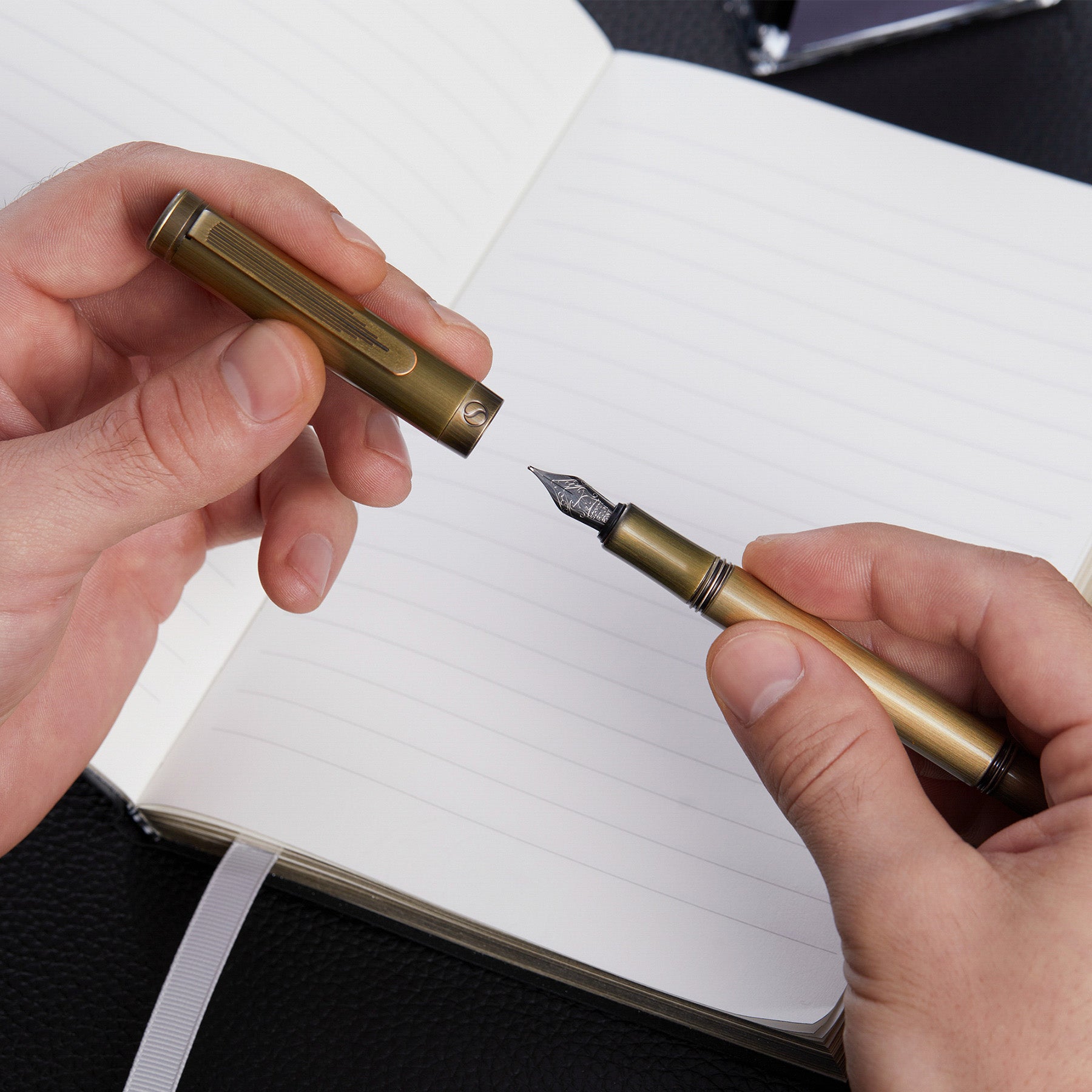 Scriveiner Pocket Pen Bronzen Vulpen - Fijn Vulstuk