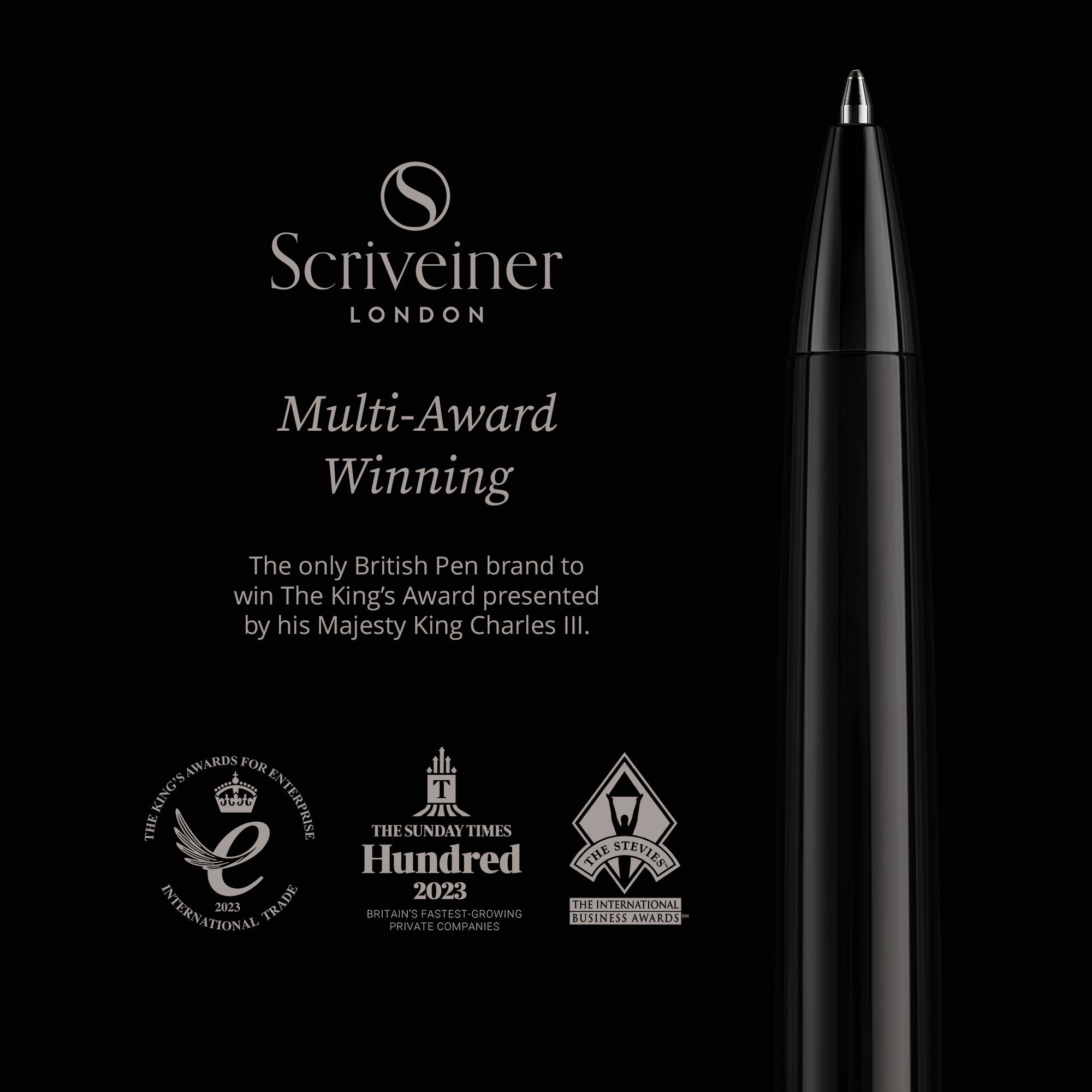 Scriveiner Classic Gun Metal Ballpoint Pen
