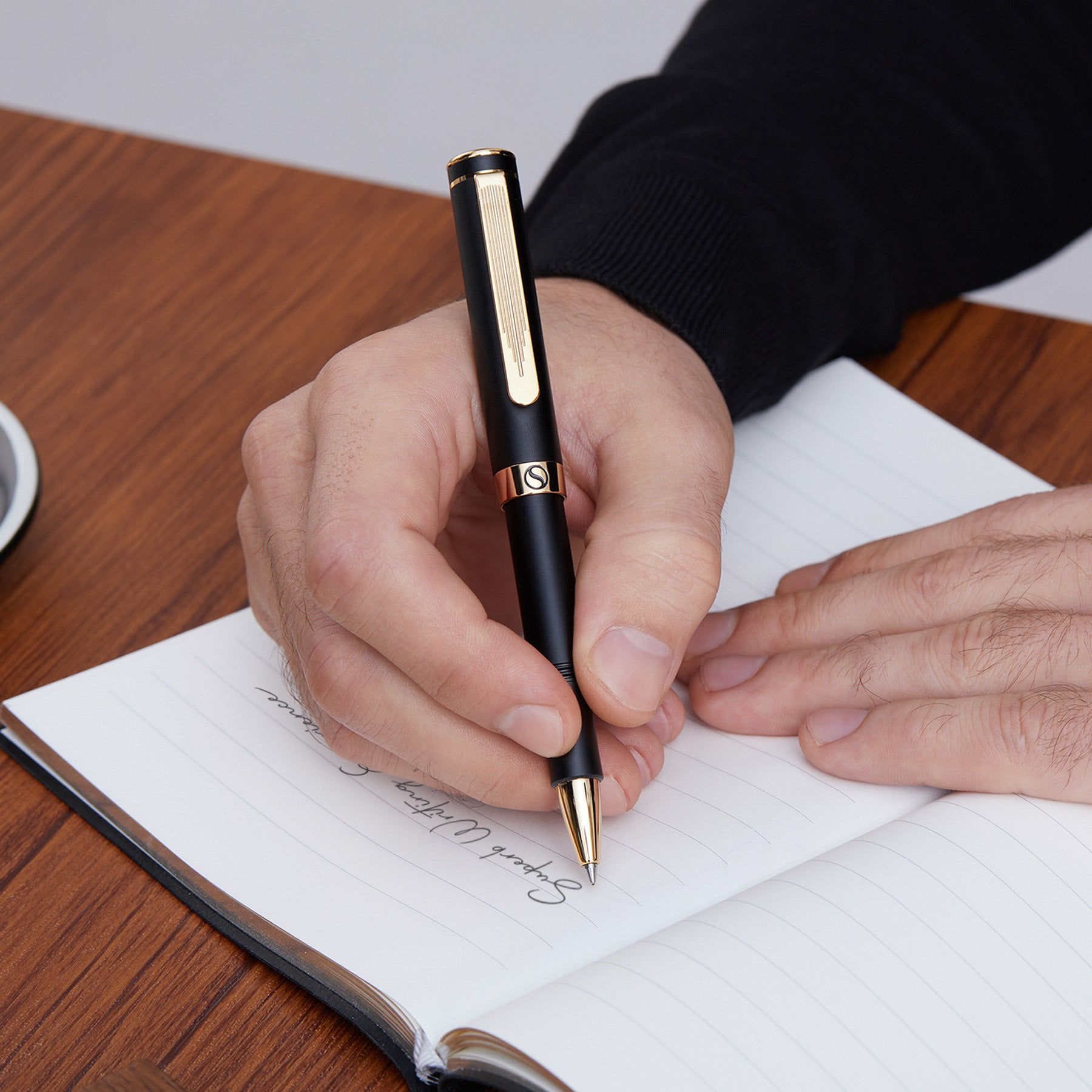 Penna rollerball Scriveiner Pocket Pen Nero Oro