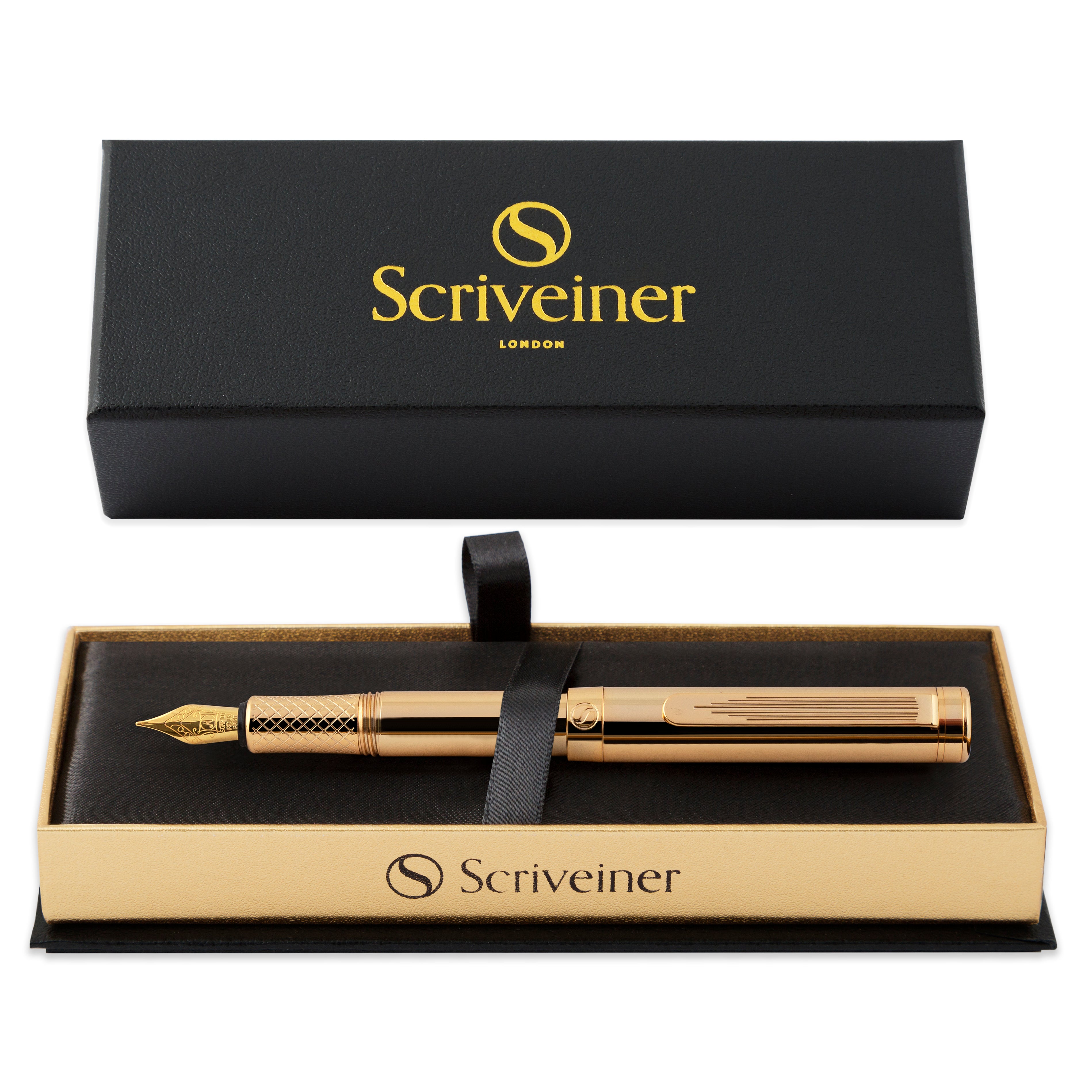 Pluma estilográfica Scriveiner Pocket Pen Dorada - Punta fina