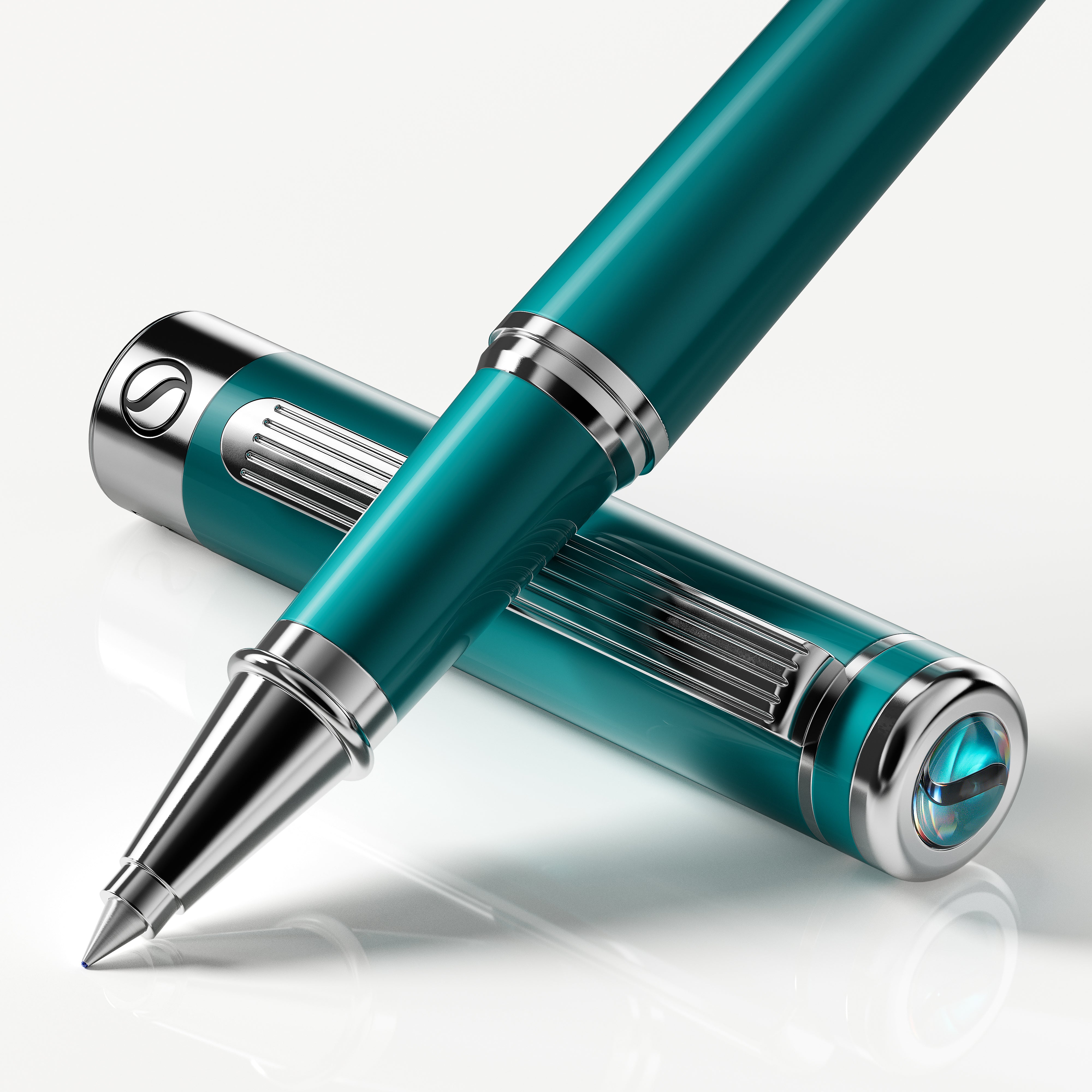 Scriveiner Classic Teal Rollerball Pen