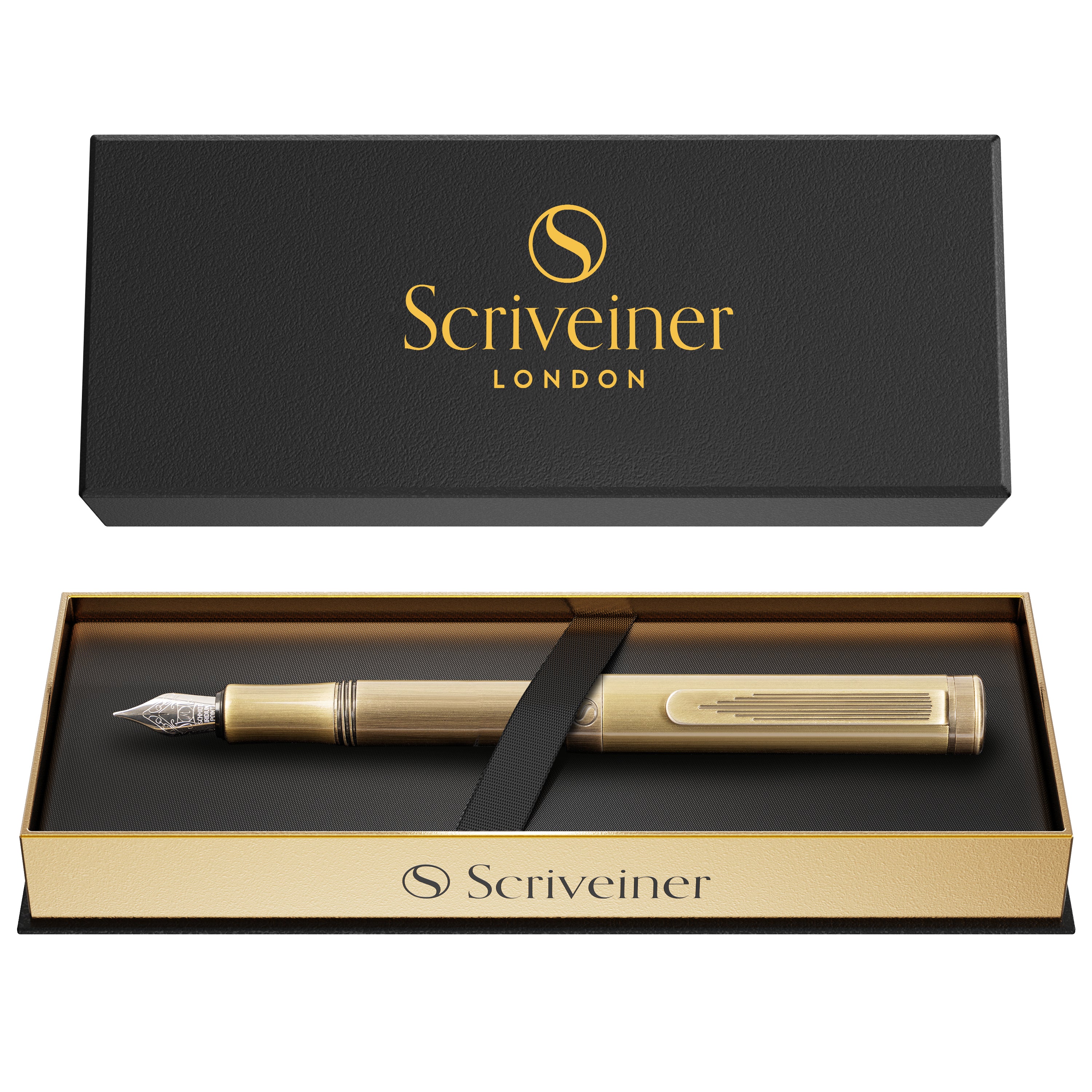 Scriveiner Pocket Pen Bronzen Vulpen - Fijn Vulstuk