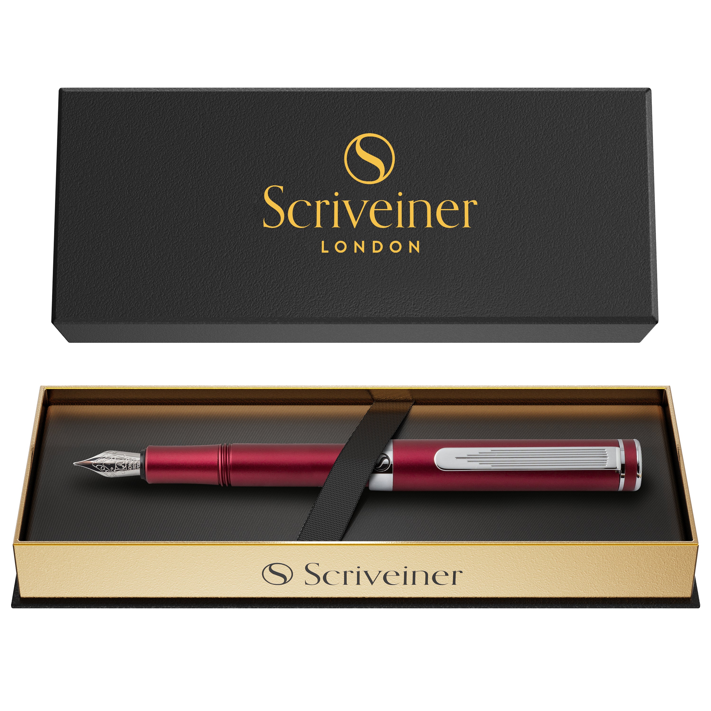 Stylo plume Scriveiner Pocket Pen rouge mat - Pointe fine