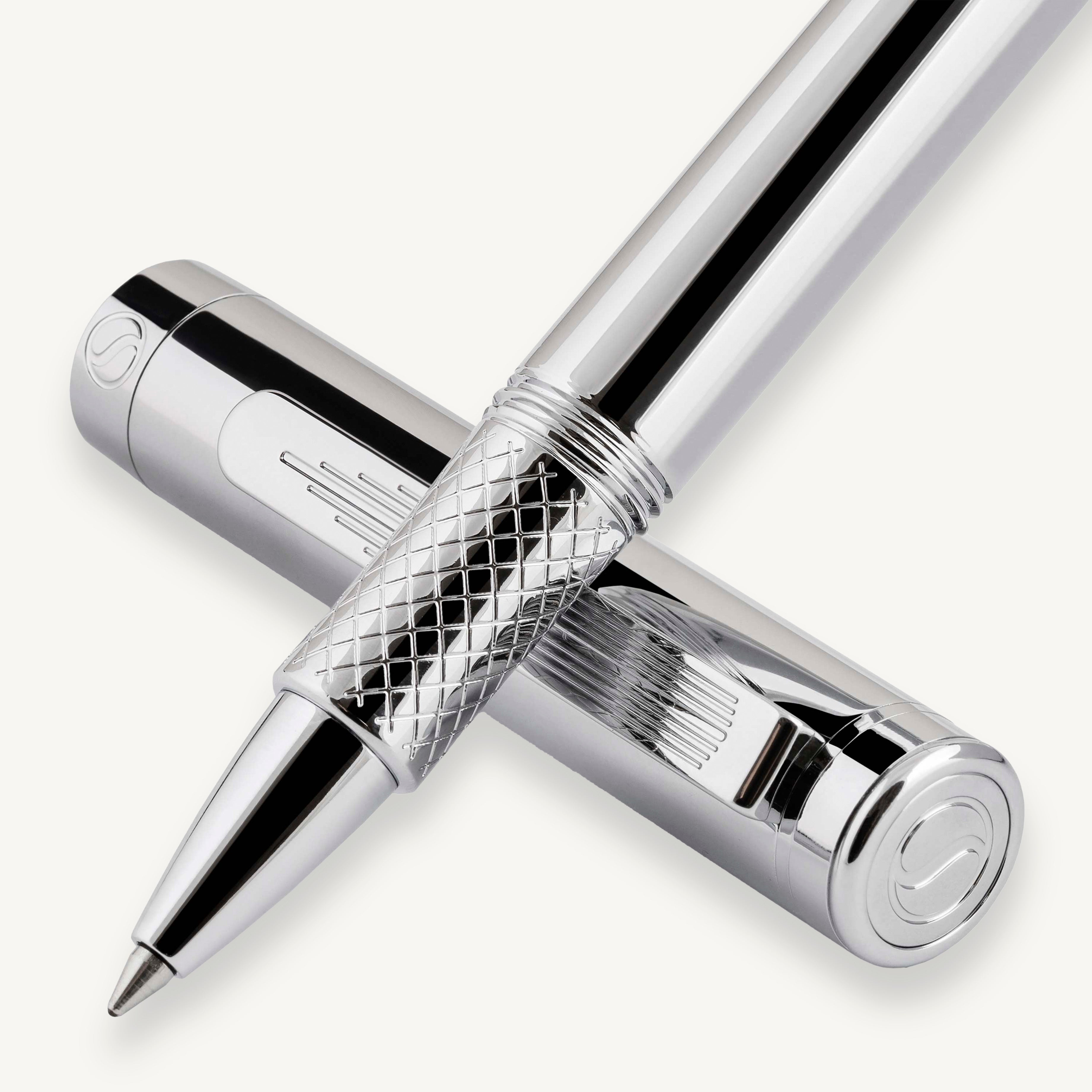 Scriveiner Pocket Pen Silver Chrome Rollerball Pen