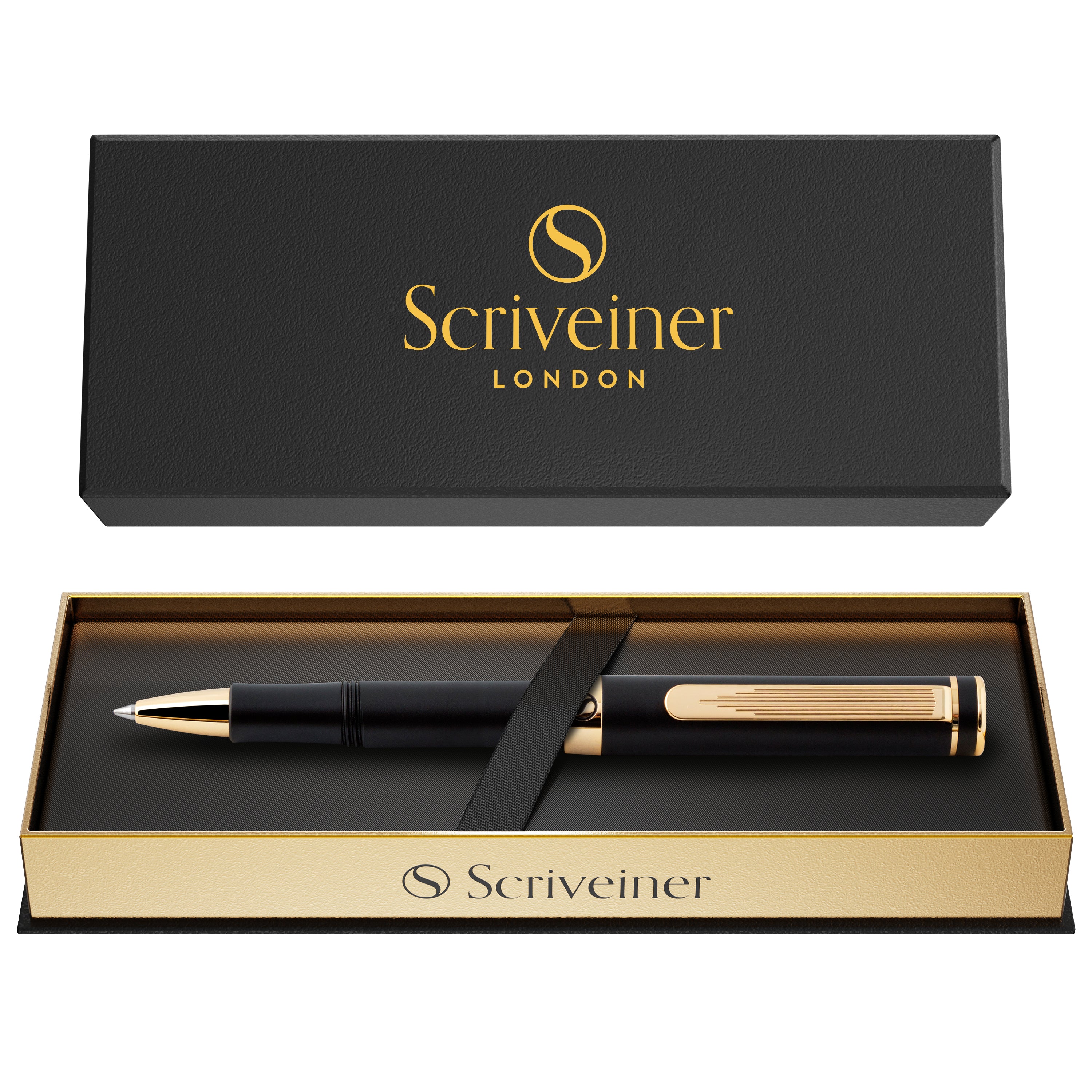Penna rollerball Scriveiner Pocket Pen Nero Oro