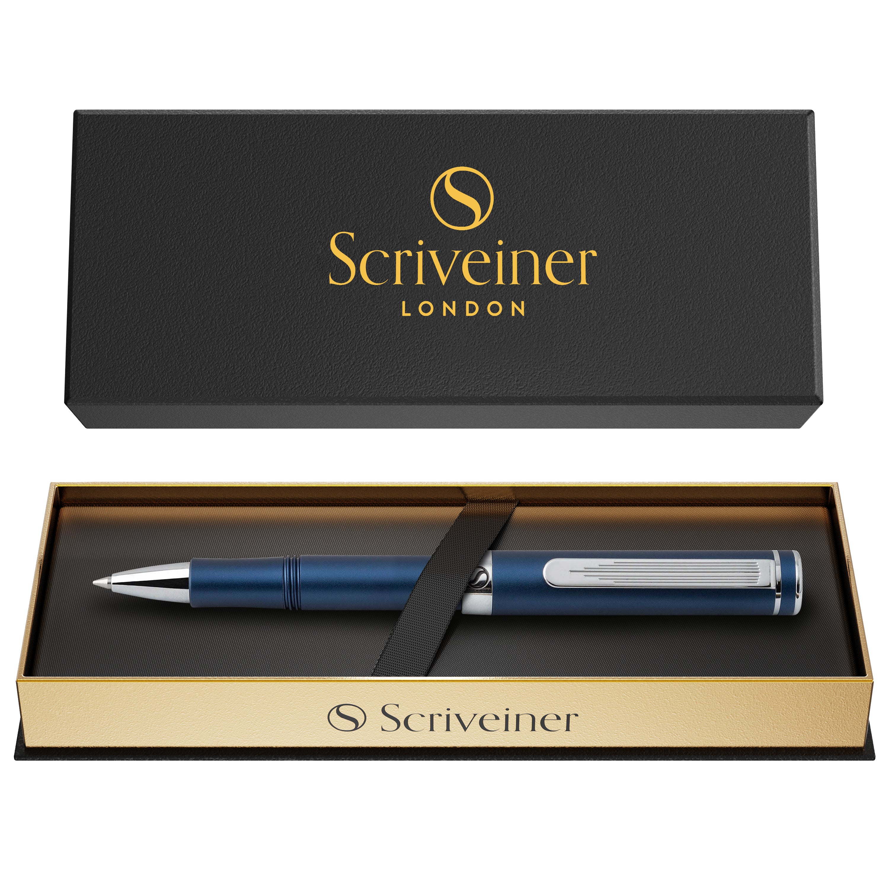 Scriveiner Pocket Pen Matt Blue Rollerball Pen