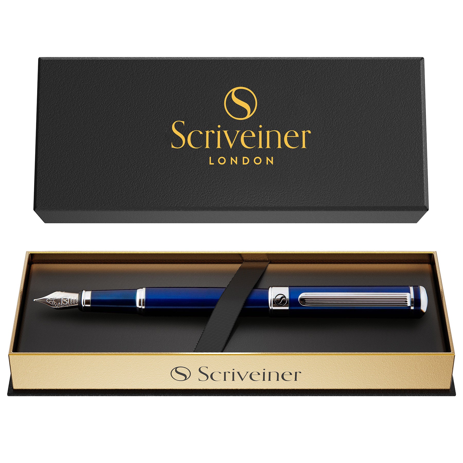 Scriveiner Classic Midnight Blue Fountain Pen - Medium Nib