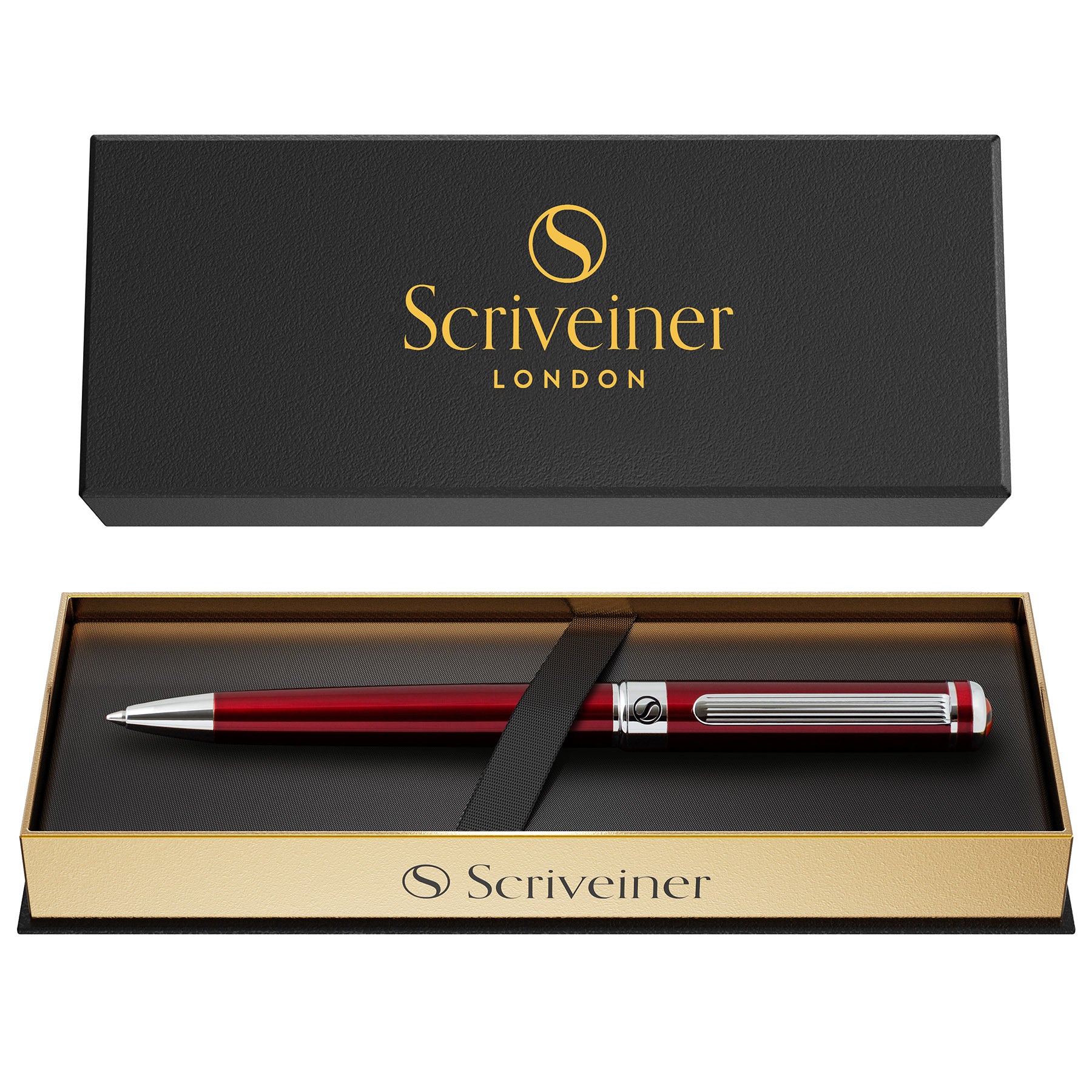 Scriveiner Classic Crimson Red Ballpoint Pen - Custom