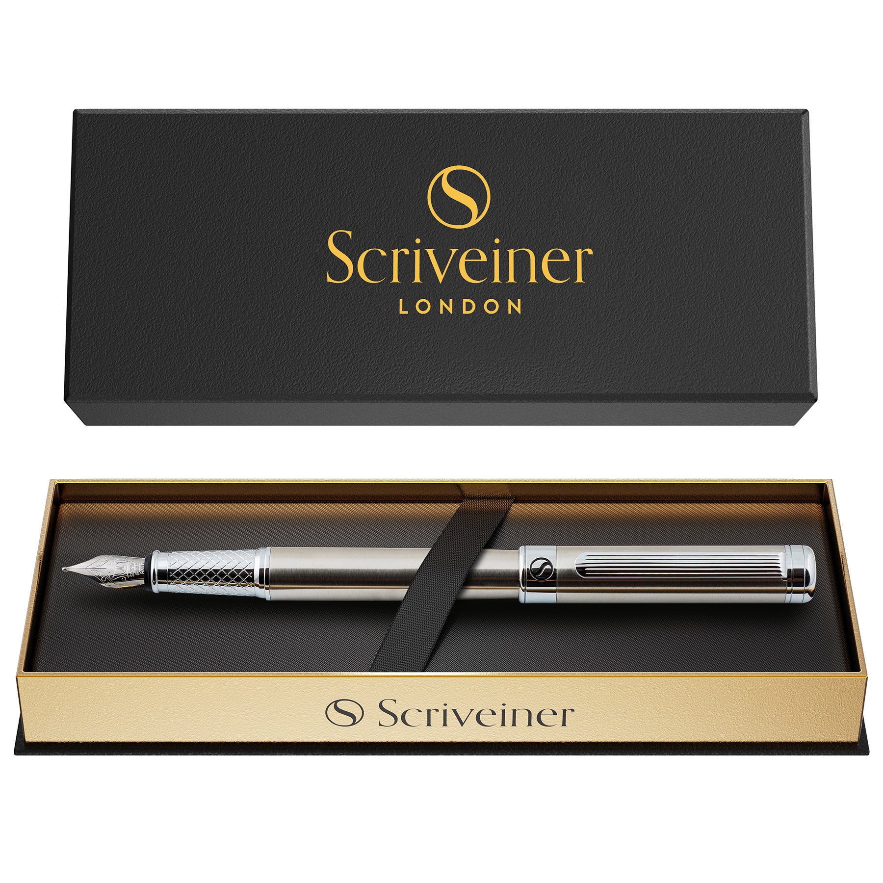 Stylo plume Scriveiner Classic acier inoxydable - Pointe fine