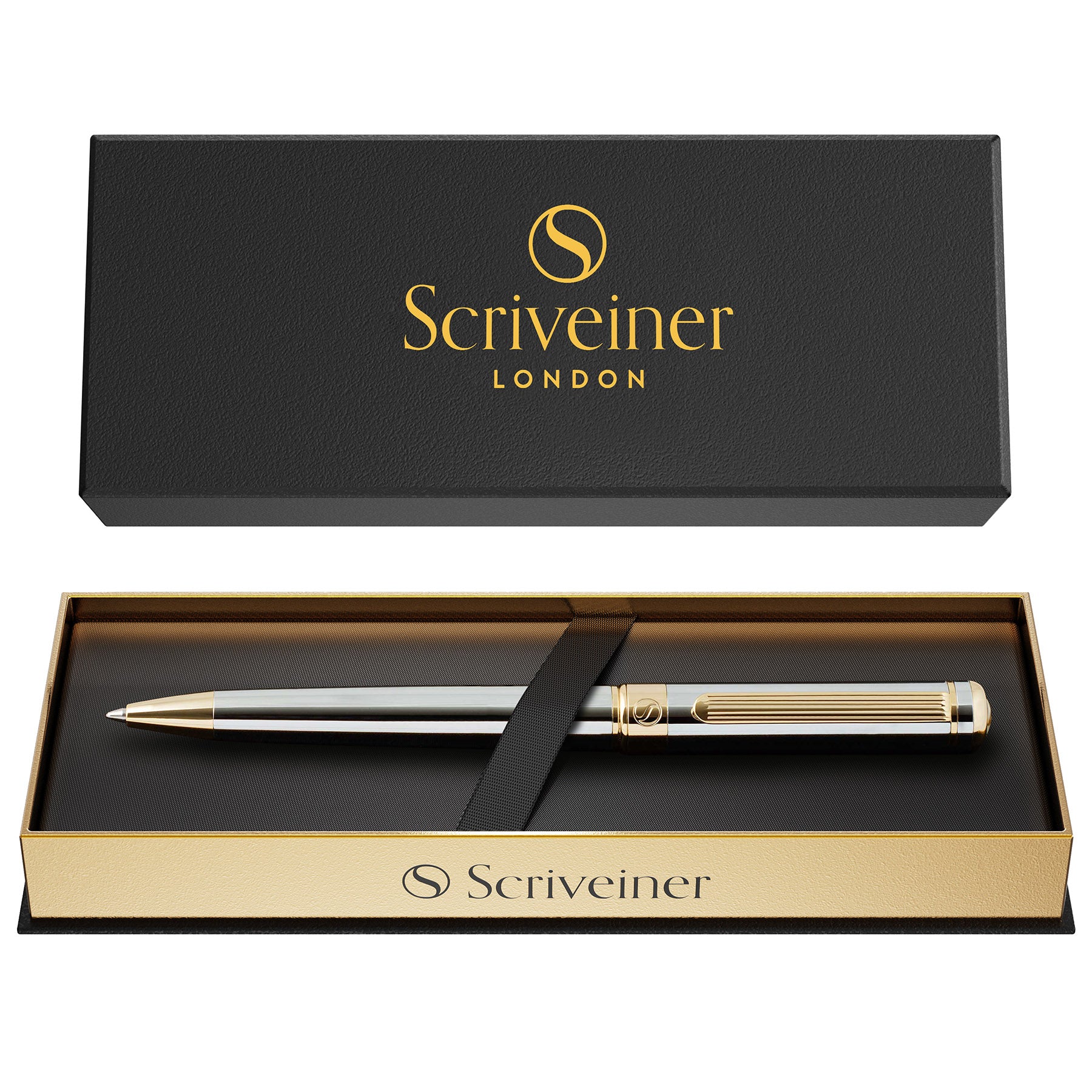 Scriveiner Classic Silver Chrome Ballpoint Pen