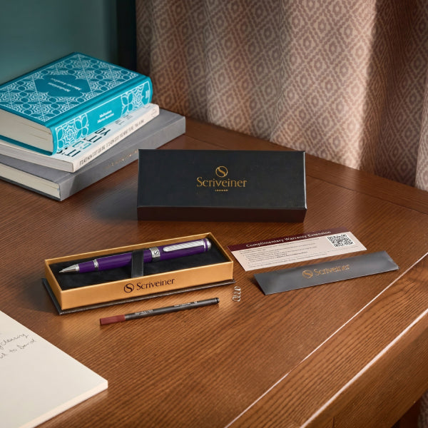 Scriveiner Classic Aubergine Rollerball Pen