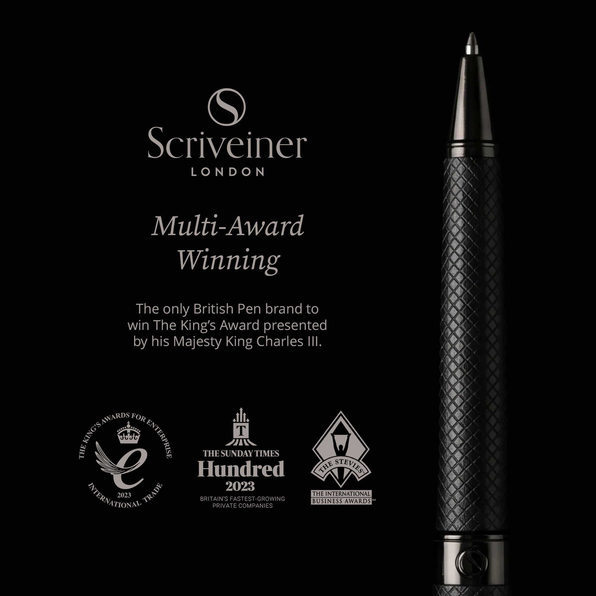 Scriveiner Classic All Black Ballpoint Pen Custom