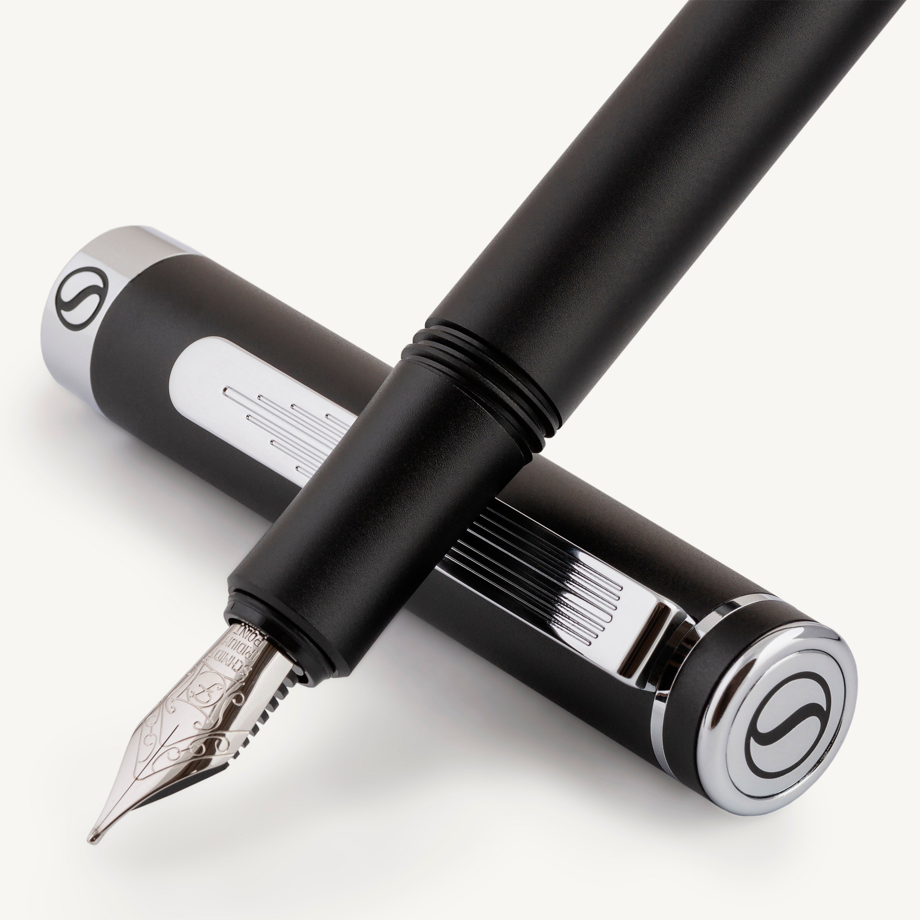 Scriveiner Pocket Pen Matt Black Fountain Pen - Fine Nib