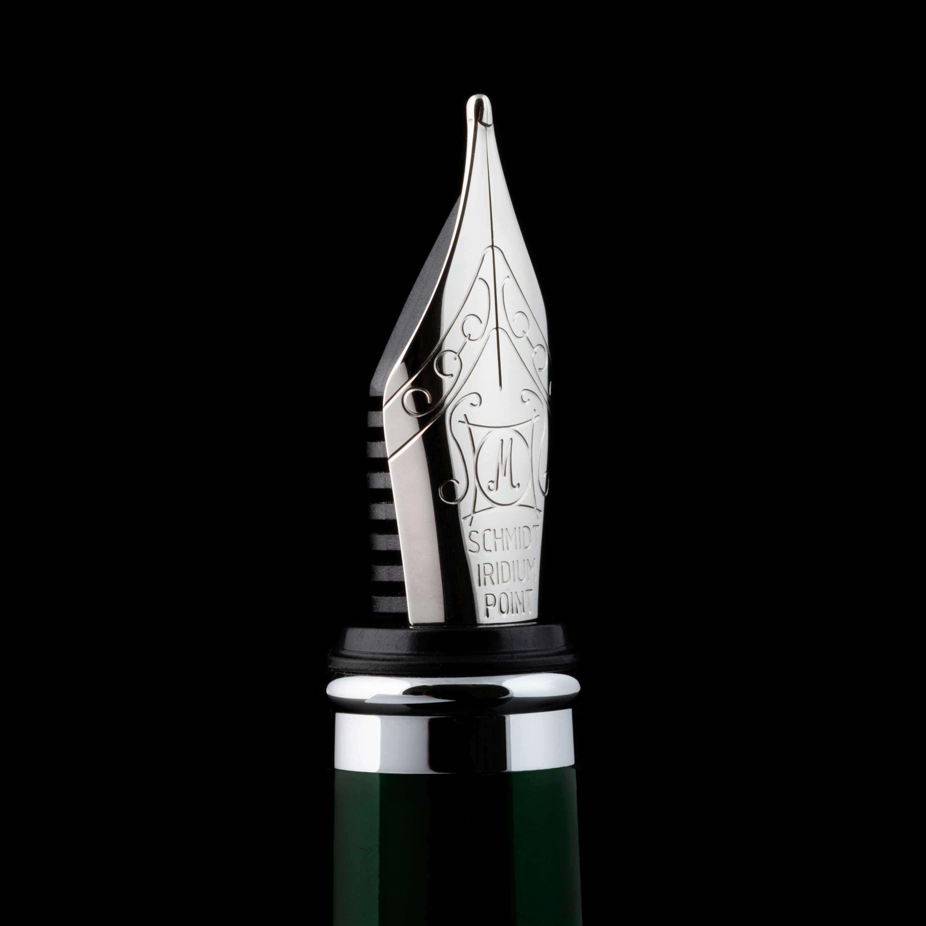 Pluma estilográfica clásica Scriveiner verde British Racing - Punta media